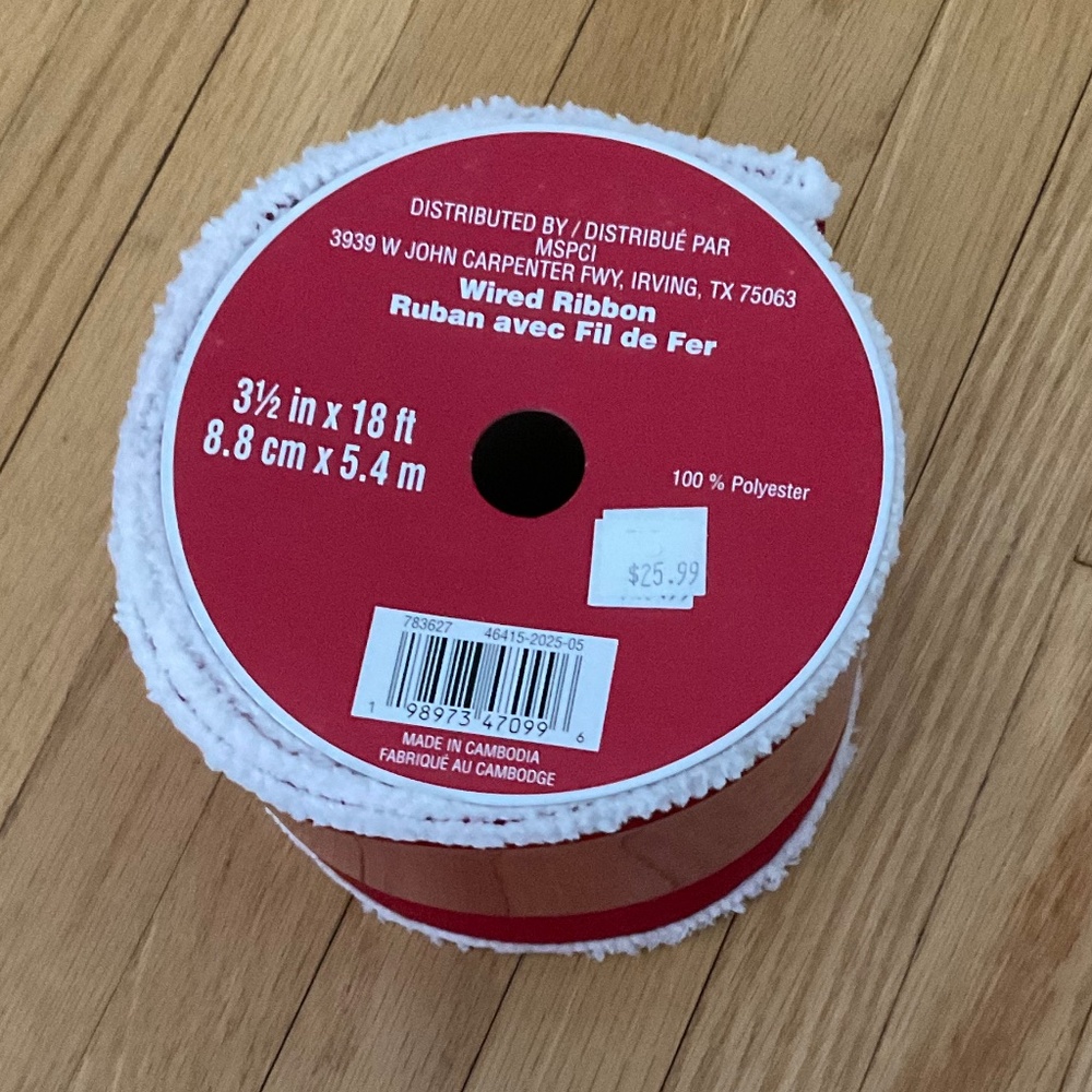 NWT wired ribbon